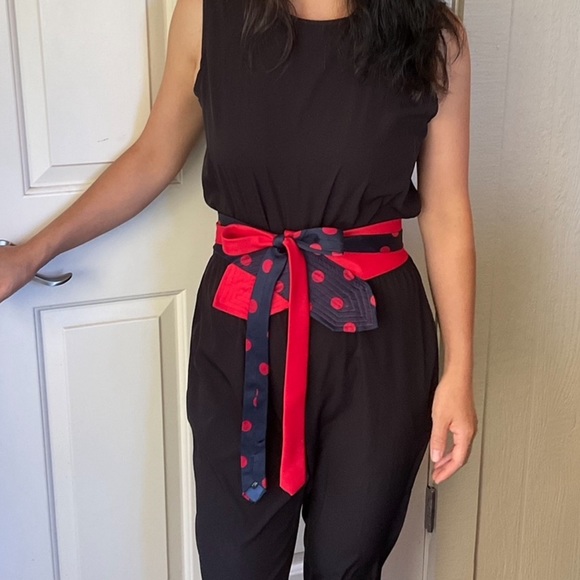 Obi Japanese style Wrap belt handcrafted silk ties upcycled department tile NFS - Picture 6 of 16